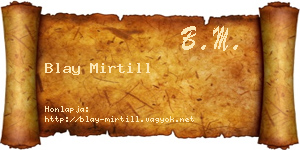 Blay Mirtill névjegykártya
